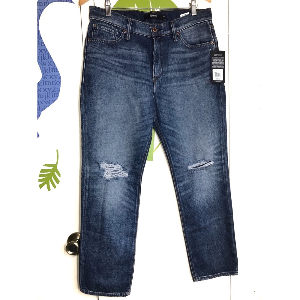 Hudson Jessi Distressed Boyfriend Jeans Size 28